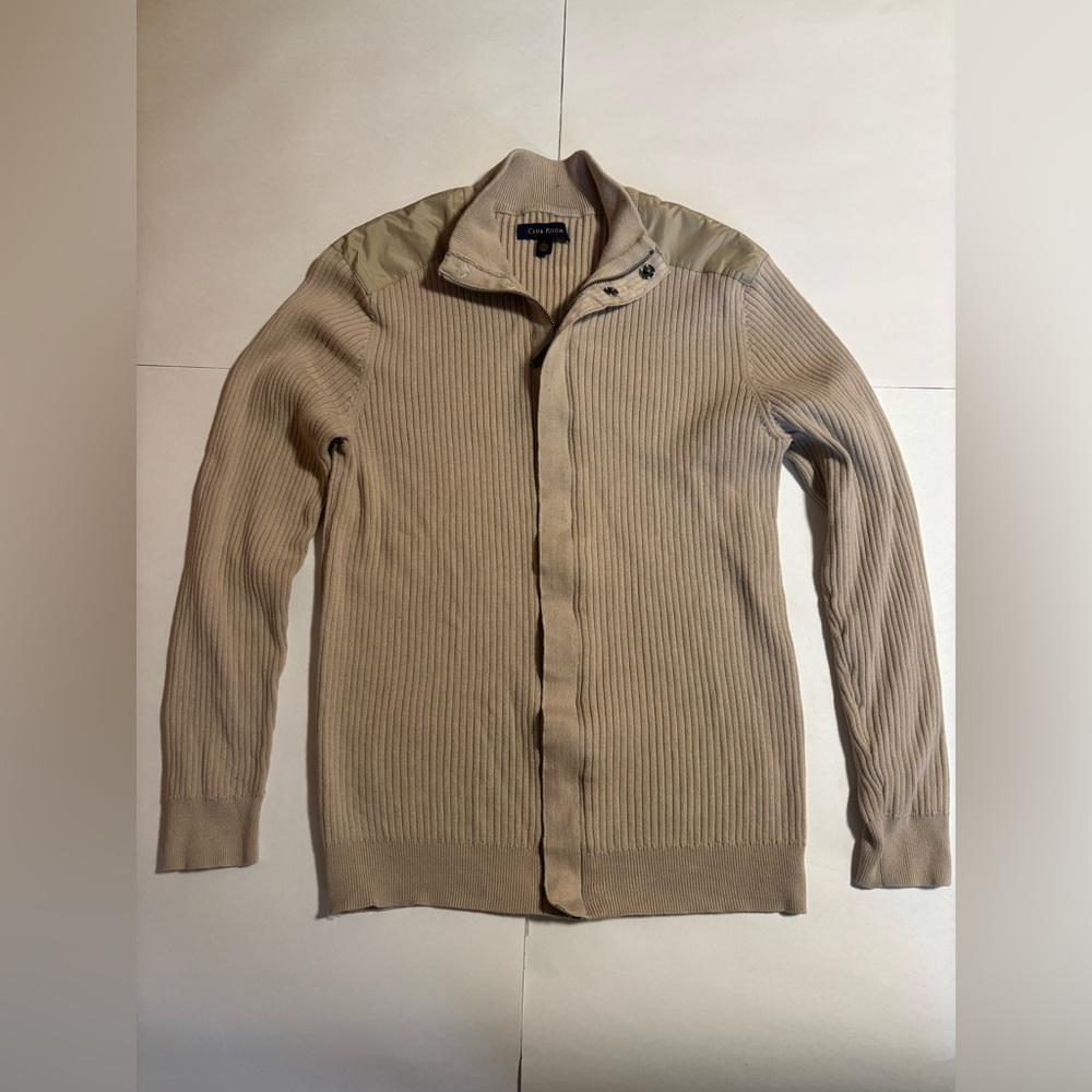 Club Room Men’s Cotton Zip Up Sweater Large